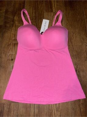 Pink Built-In Bra Camisole Tank Top